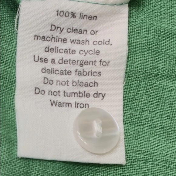 Sleeper Brigitte Button Down Maxi Dress Green 100% Linen Size XS Womens - Picture 5 of 8